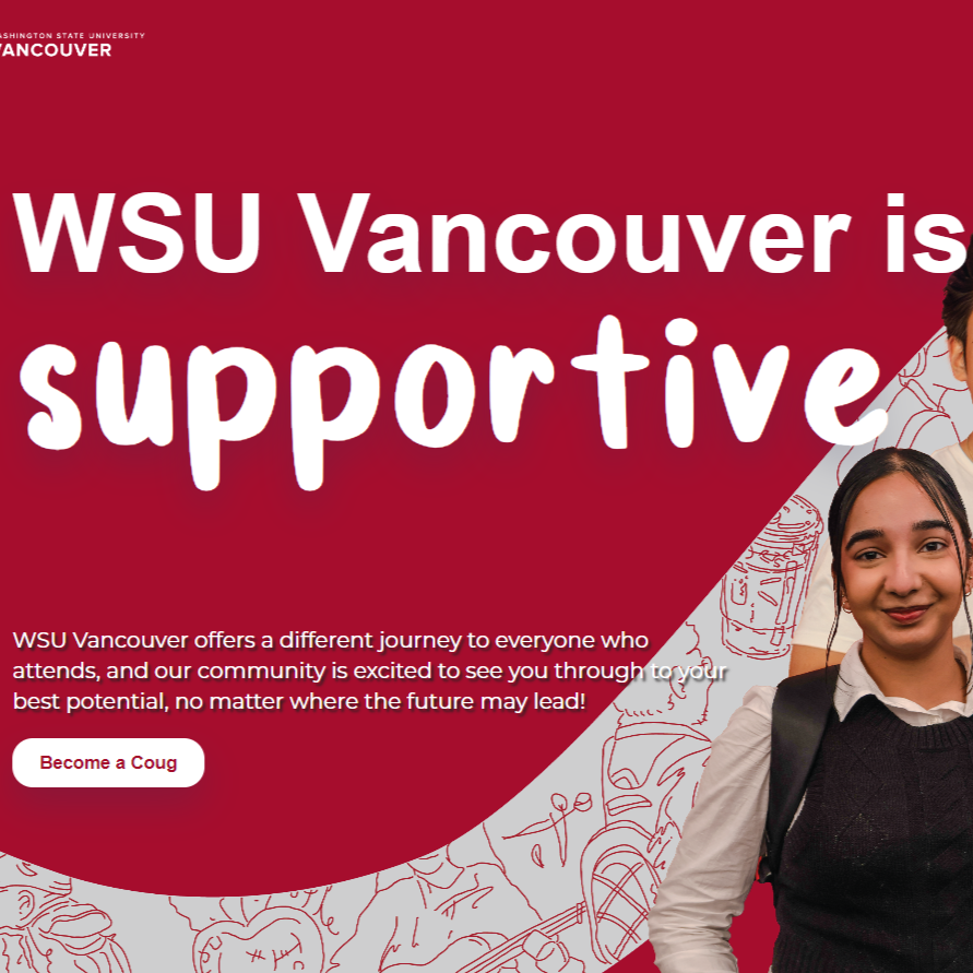 A screenshot of the 'WSU Vancouver is You' website.